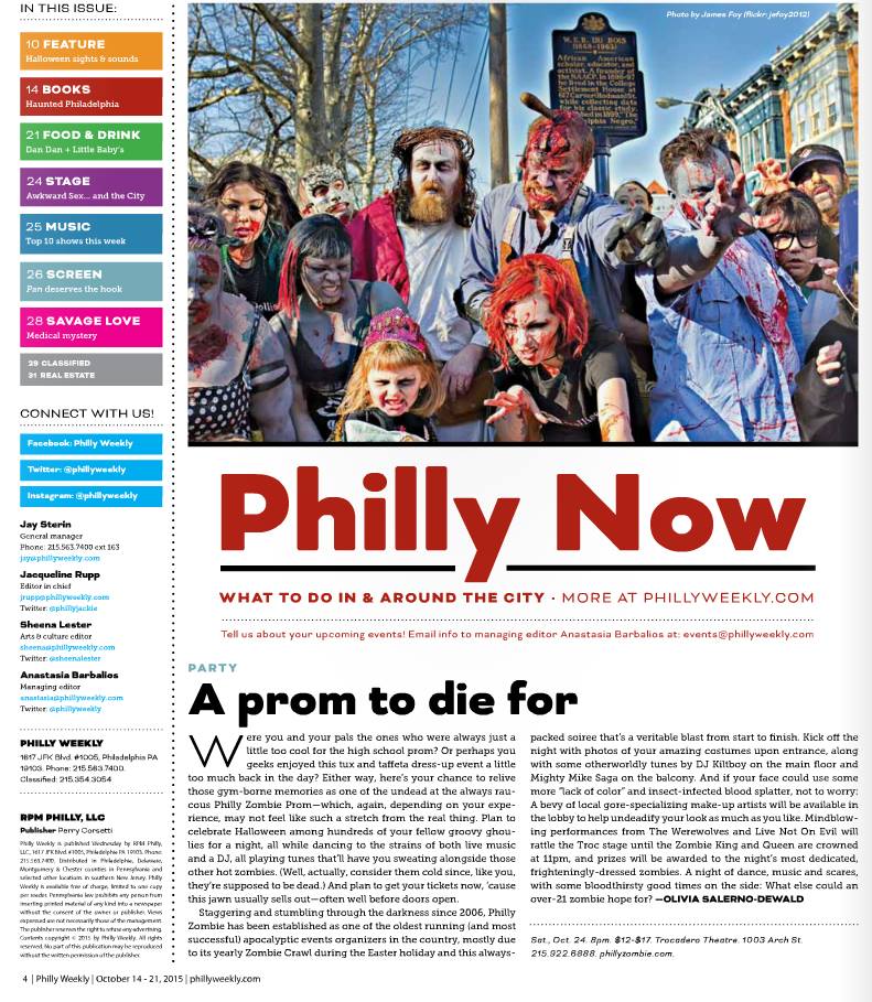 Philly Zombie Prom in Philly Weekly
